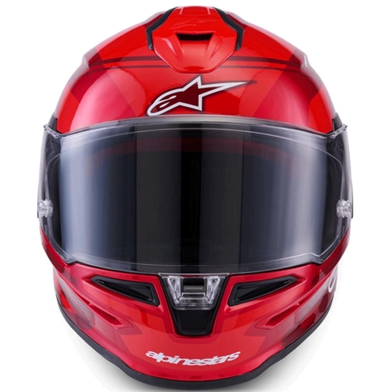 Alpinestars S-R7 A-Core -moottoripyöräkypärä, punainen-valkoinen
