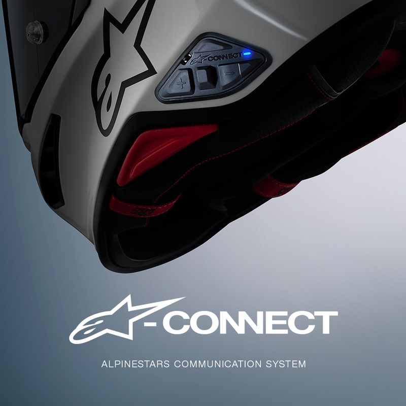 Bluetooth-moottoripyörän sisäpuhelin Alpinestars A-CONNECT -järjestelmä musta
