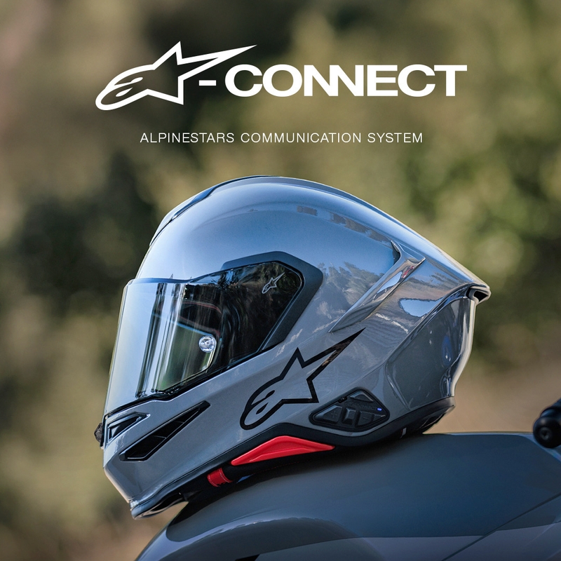 Bluetooth-moottoripyörän sisäpuhelin Alpinestars A-CONNECT -järjestelmä musta