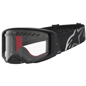 Motokrosové brýle Alpinestars Supertech Dura Air Fluid černo-stříbrné s čirým plexi