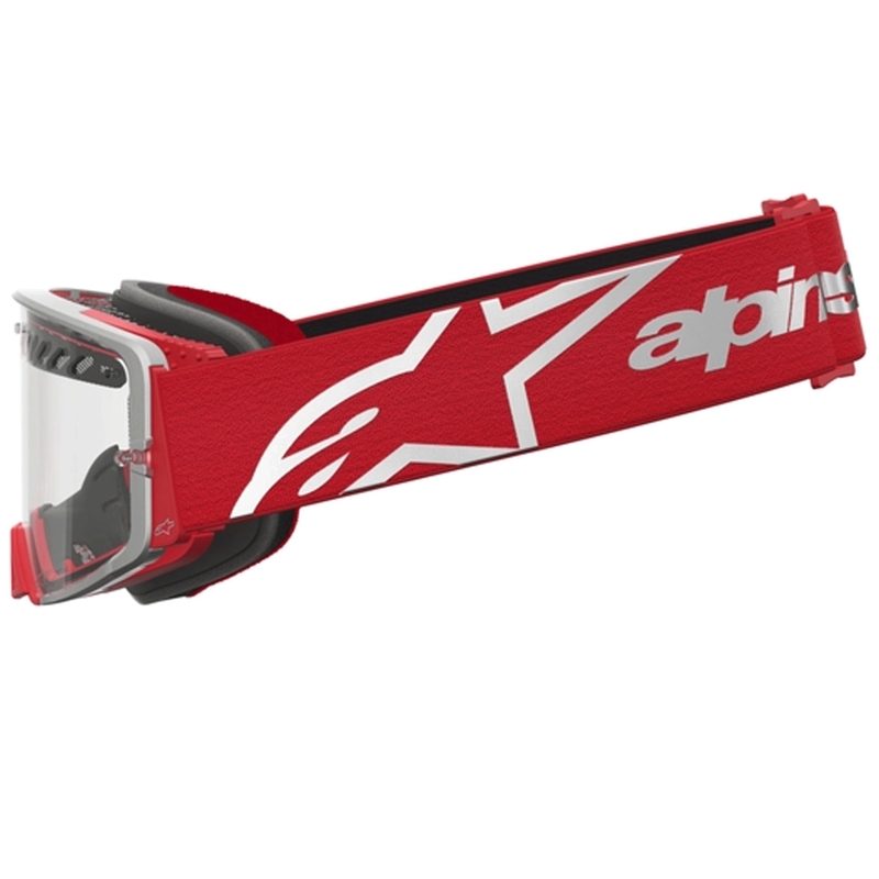 Alpinestars Supertech Dura Air Fluid puna-hopea motocrossilasit kirkkaalla pleksilasilla