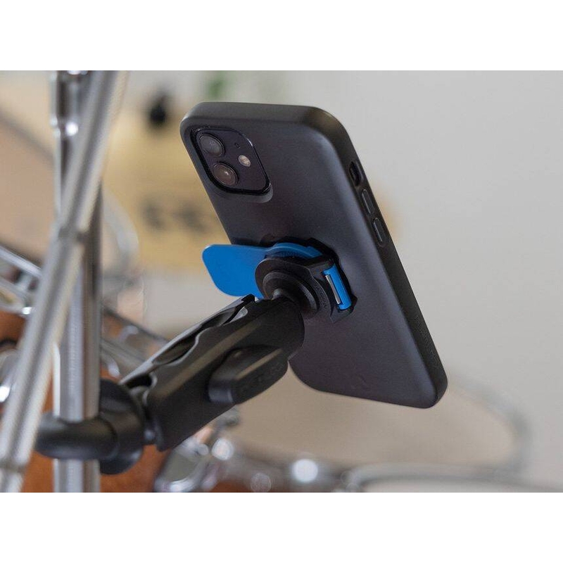 Quad Lock® 360 -puhelinpidikkeen pää vapautusvivulla sinimusta