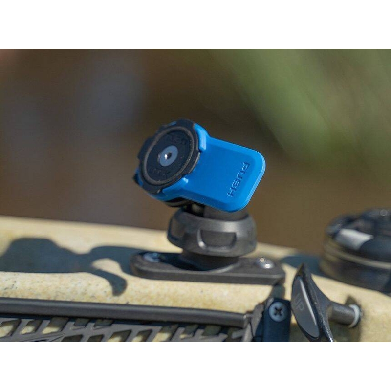 Quad Lock® 360 -puhelinpidikkeen pää vapautusvivulla sinimusta