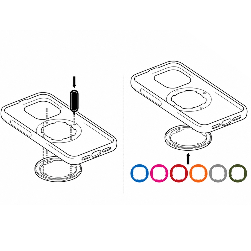 Quad Lock® MAG 2 -rengas harmaa