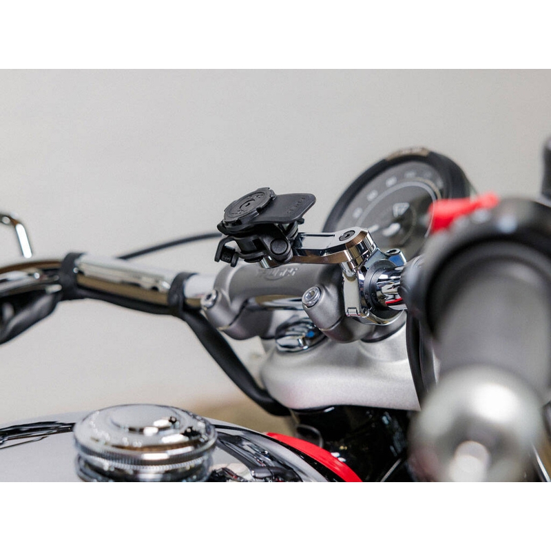 Quad Lock® PRO -ohjaustangon puhelinpidike, kromattu