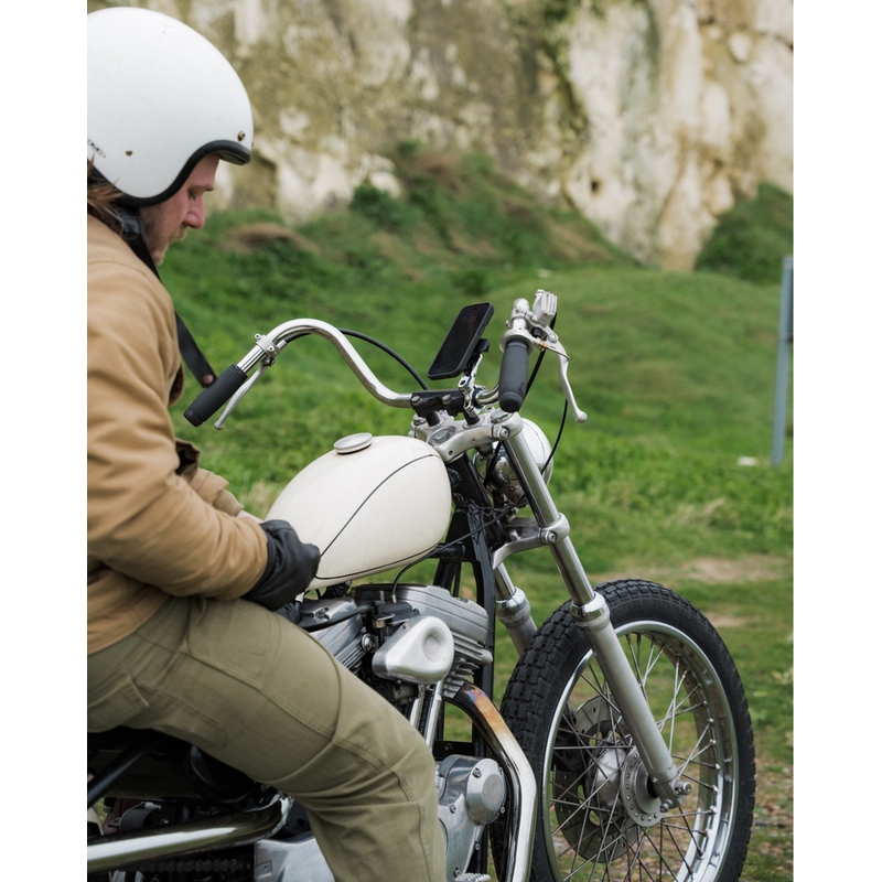 Quad Lock® PRO -ohjaustangon puhelinpidike, kromattu