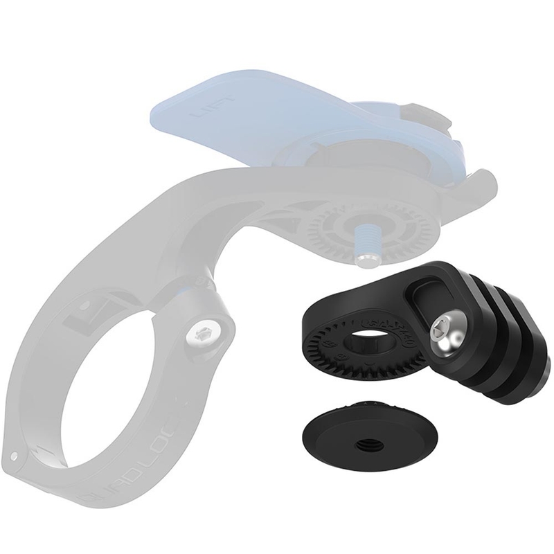 Quad Lock® Action-kamera/valoadapteri musta