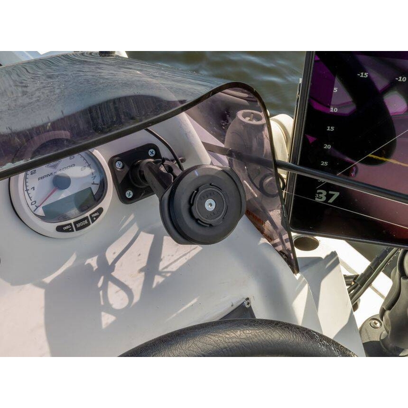 Quad Lock® 360 litteä pohja musta
