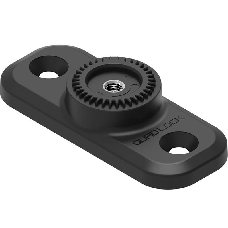 Quad Lock® 360 2-reikäinen litteä suorakulmainen pohja musta