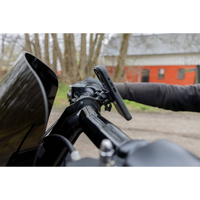Quad Lock® PRO Suuri ohjaustankoon kiinnitettävä puhelinpidike musta