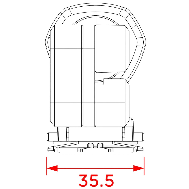 Quad Lock® -jalusta musta
