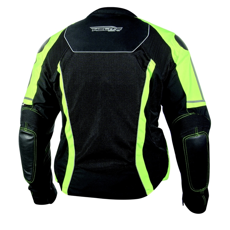 Airbag-takki HELITE Vented musta-fluokokeltainen
