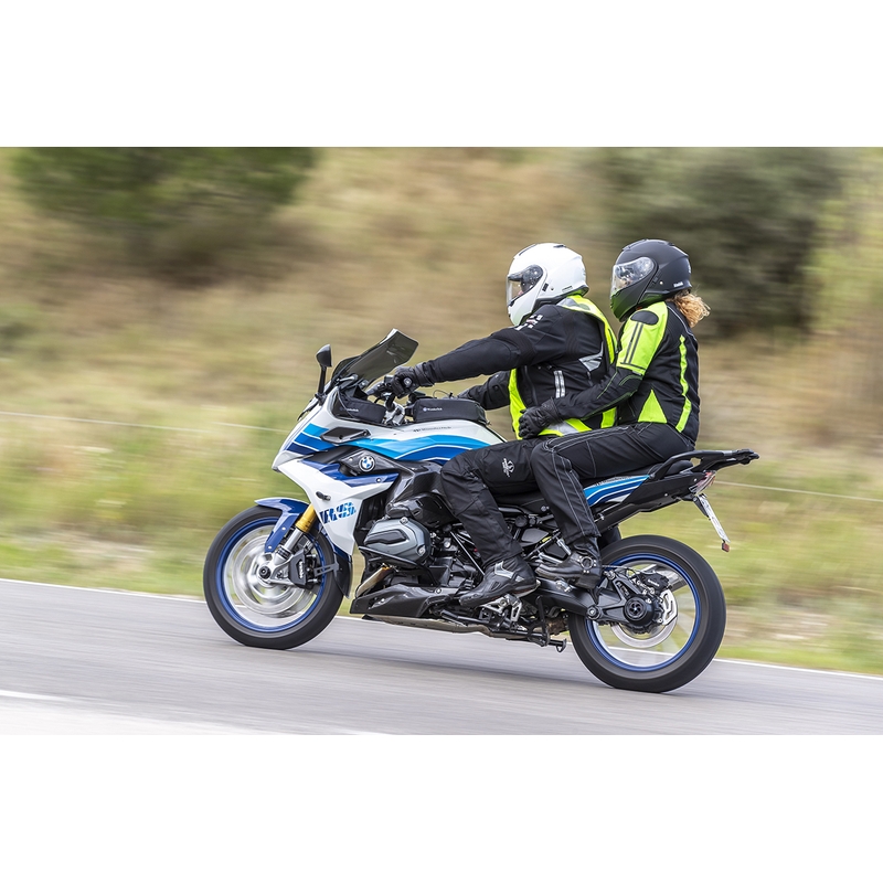 Airbag-takki HELITE Vented musta-fluokokeltainen