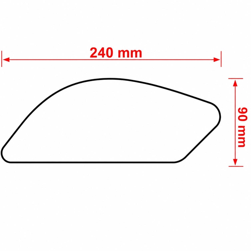 Side tankpad Print HDR367 musta