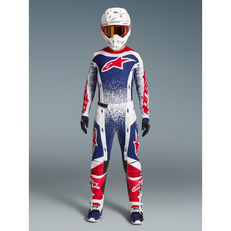 Alpinestars Techstar Limited Edition Unity motocrossipaita punainen-valkoinen-sininen