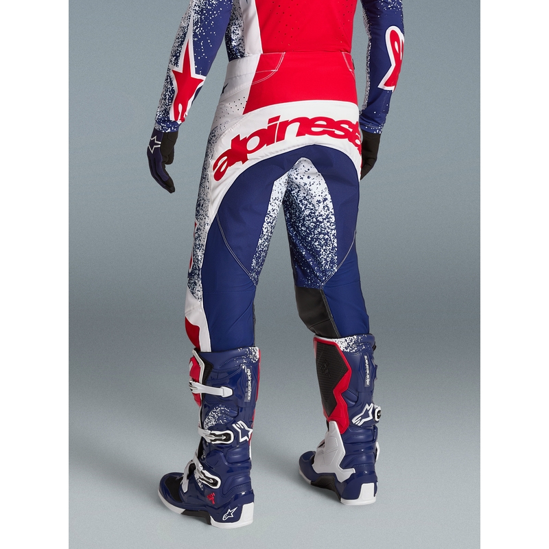 Alpinestars Techstar Limited Edition Unity Puna-Valko-Sininen Motocross Housut
