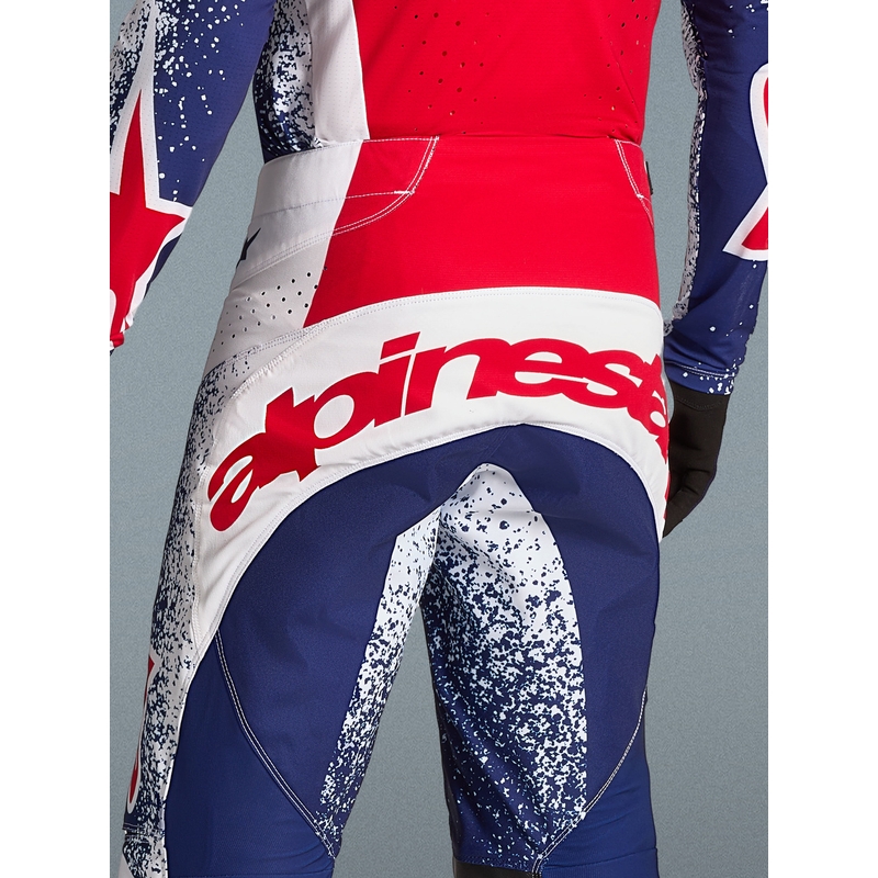 Alpinestars Techstar Limited Edition Unity Puna-Valko-Sininen Motocross Housut