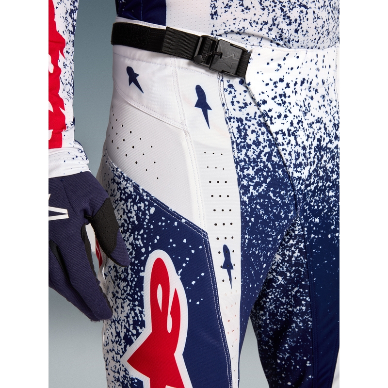 Alpinestars Techstar Limited Edition Unity Puna-Valko-Sininen Motocross Housut