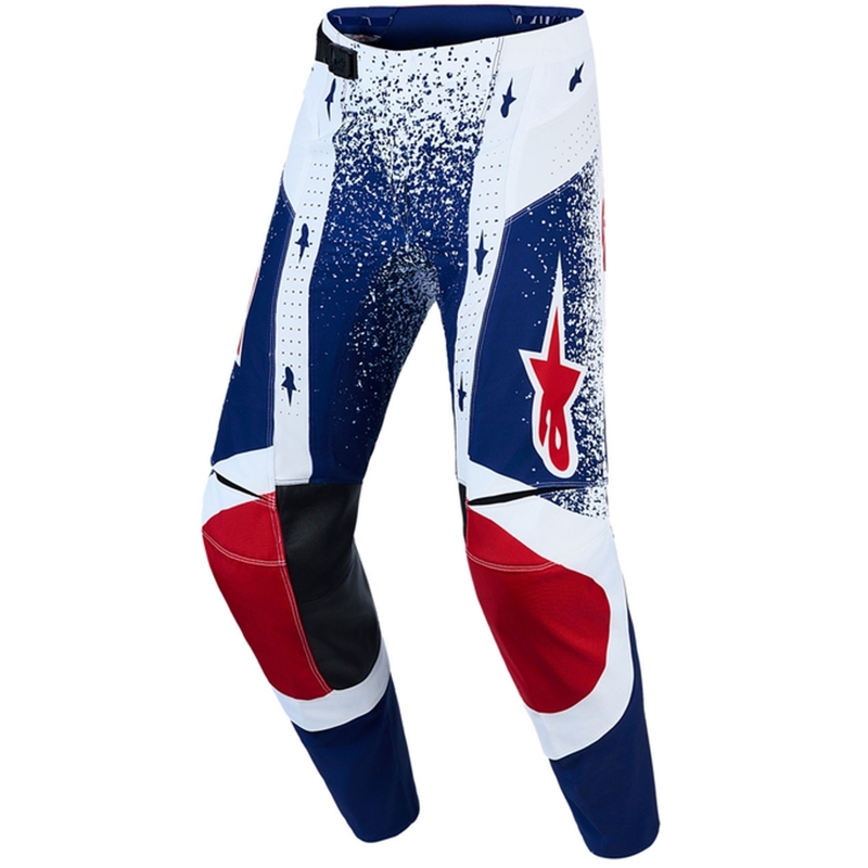 Alpinestars Techstar Limited Edition Unity Puna-Valko-Sininen Motocross Housut