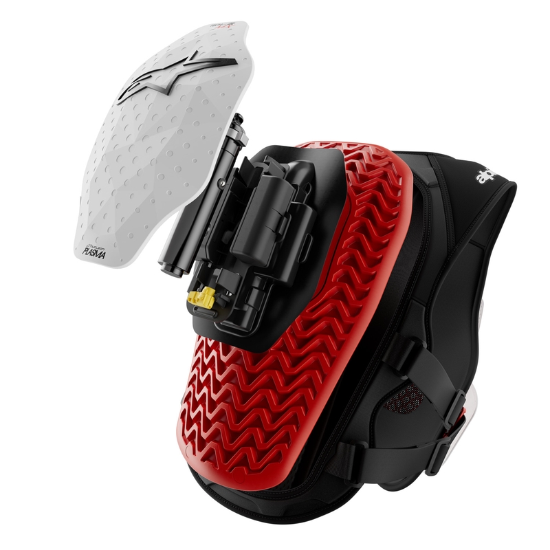 Alpinestars TECH-AIR®MX Plasmajärjestelmän turvatyynyliivi valko-musta-punainen