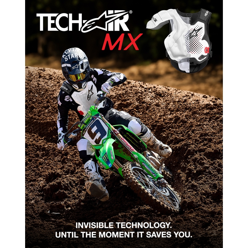 Alpinestars TECH-AIR®MX Plasmajärjestelmän turvatyynyliivi valko-musta-punainen