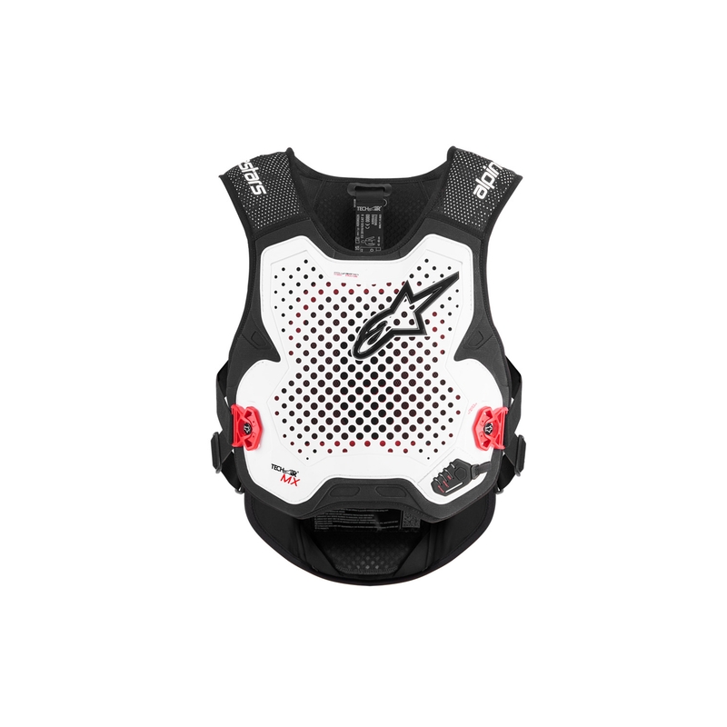 Alpinestars TECH-AIR®MX Plasmajärjestelmän turvatyynyliivi valko-musta-punainen
