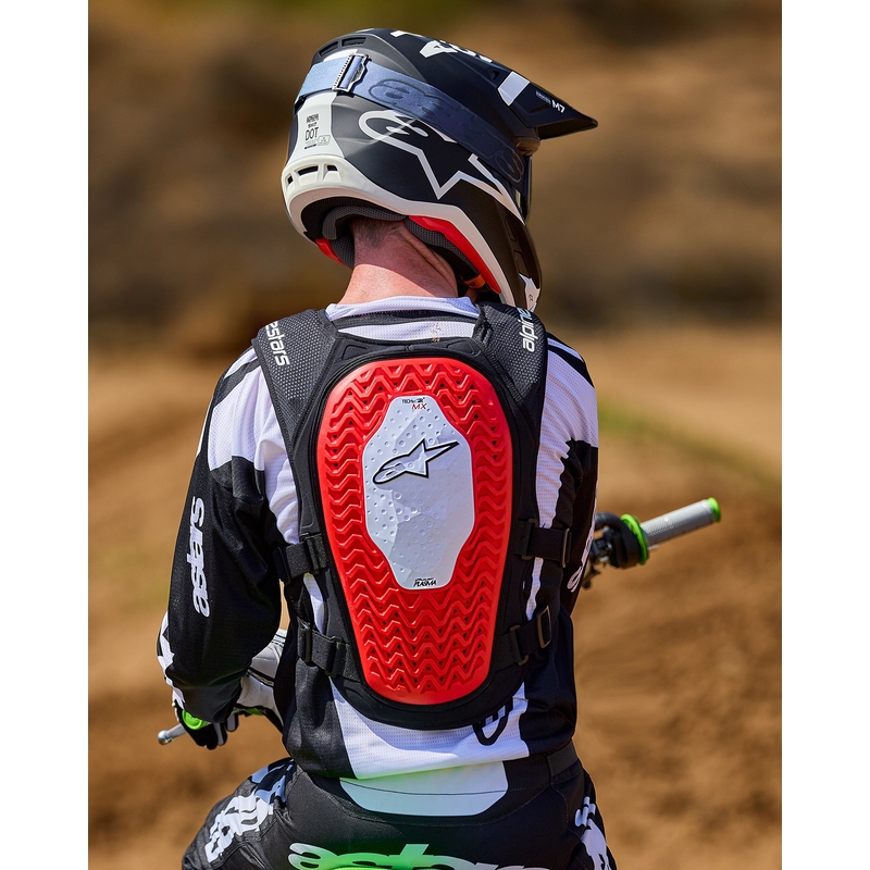 Alpinestars TECH-AIR®MX Plasmajärjestelmän turvatyynyliivi valko-musta-punainen