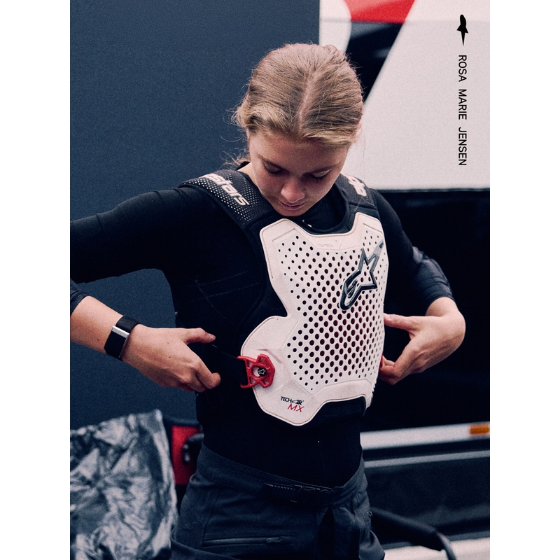 Alpinestars TECH-AIR®MX Plasmajärjestelmän turvatyynyliivi valko-musta-punainen