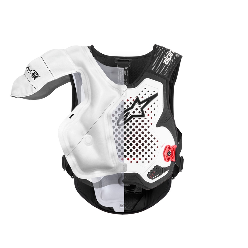 Alpinestars TECH-AIR®MX Plasmajärjestelmän turvatyynyliivi valko-musta-punainen