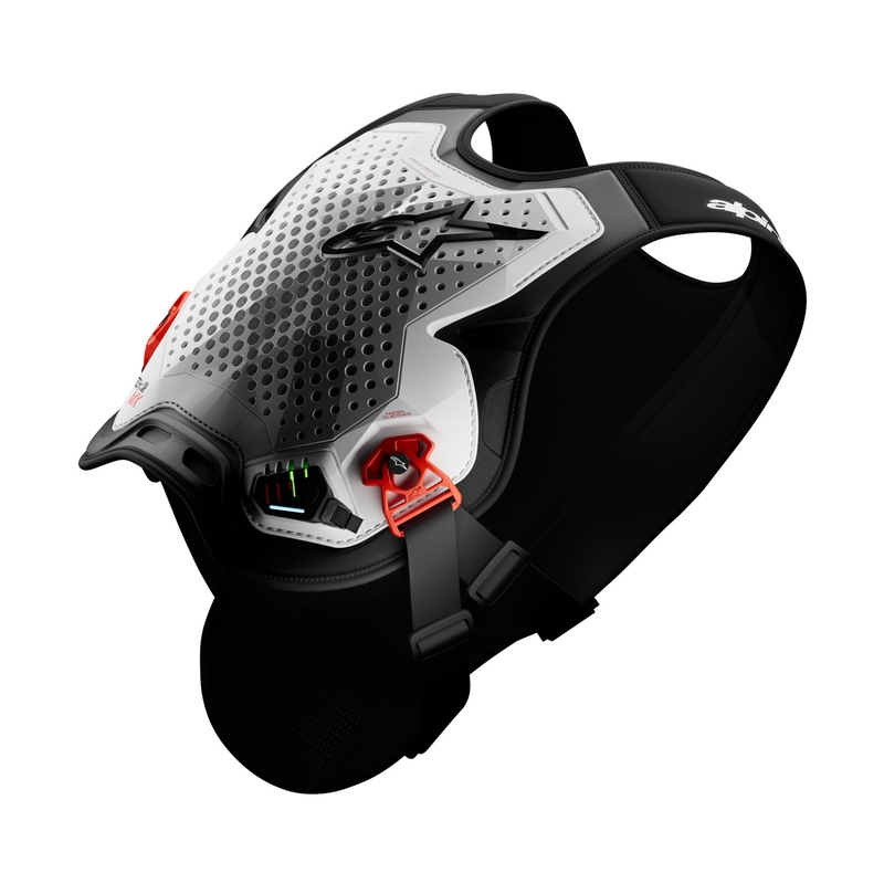 Alpinestars TECH-AIR®MX Plasmajärjestelmän turvatyynyliivi valko-musta-punainen