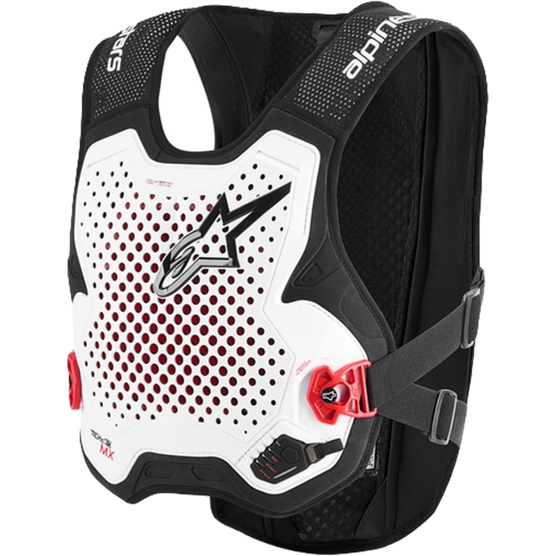 Alpinestars TECH-AIR®MX Plasmajärjestelmän turvatyynyliivi valko-musta-punainen