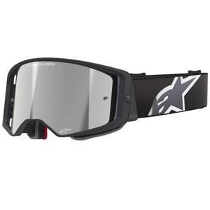 Alpinestars Supertech Corp Motocross suojalasit musta ja harmaa, hopea linssi