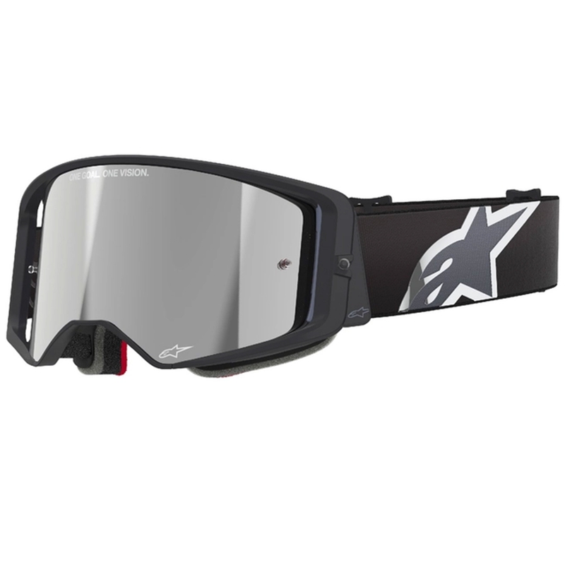 Alpinestars Supertech Corp Motocross suojalasit musta ja harmaa, hopea linssi