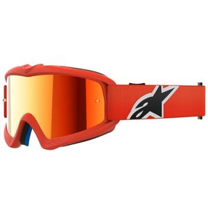 Alpinestars Vision Youth Corp lasten motocrosslasit oranssit peilikuvioisella punaisella linssillä