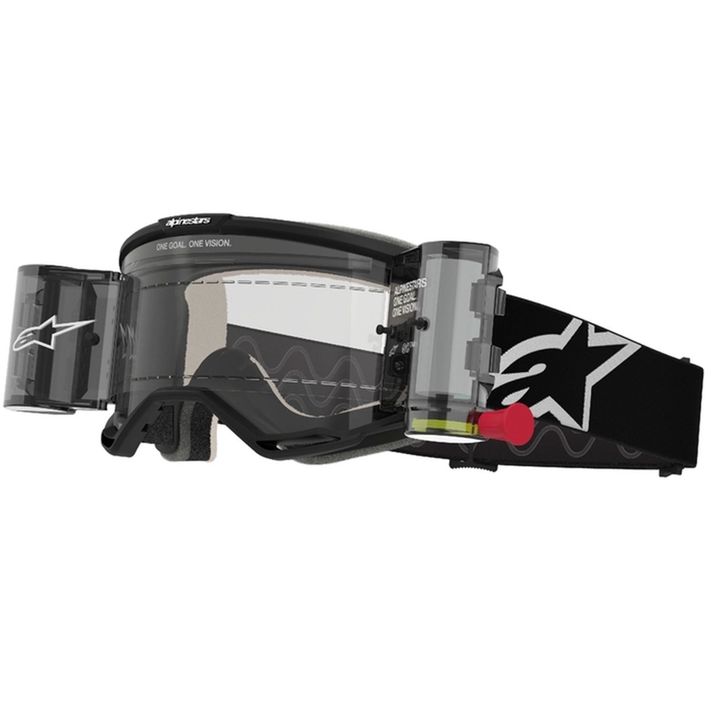 Alpinestars Vision 5 Corp ROLL-OFF Wide Vision Motocross suojalasit mustat kirkkaalla linssillä