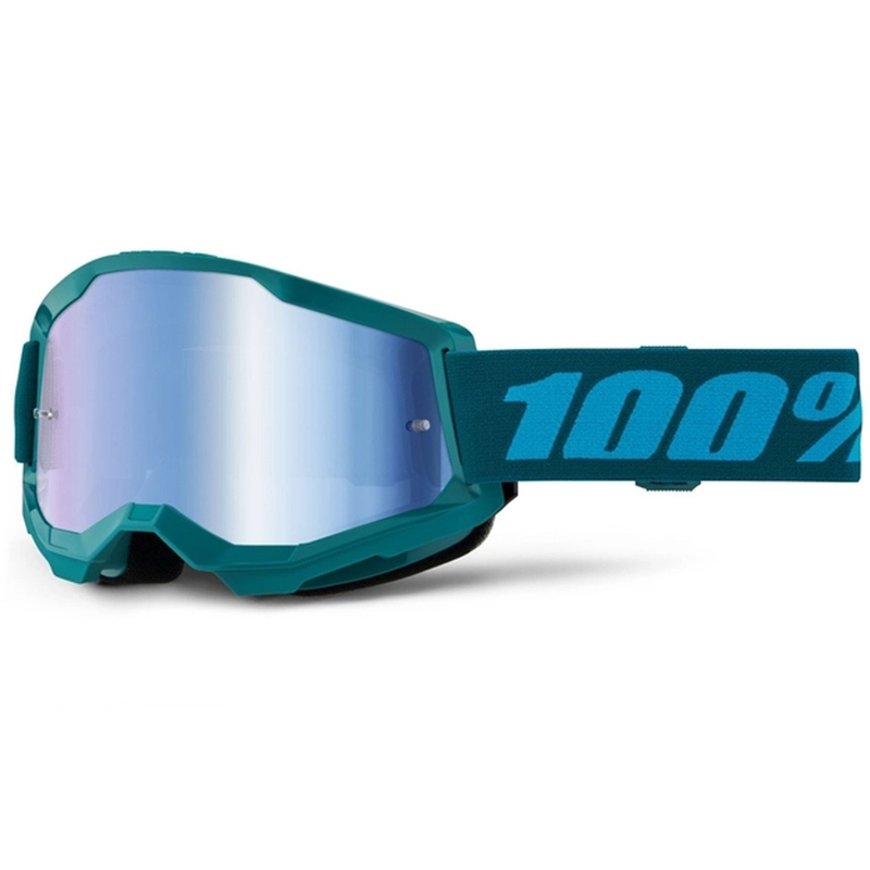Motocross suojalasit 100% STRATA 2 New Stone blue (sininen pleksi)