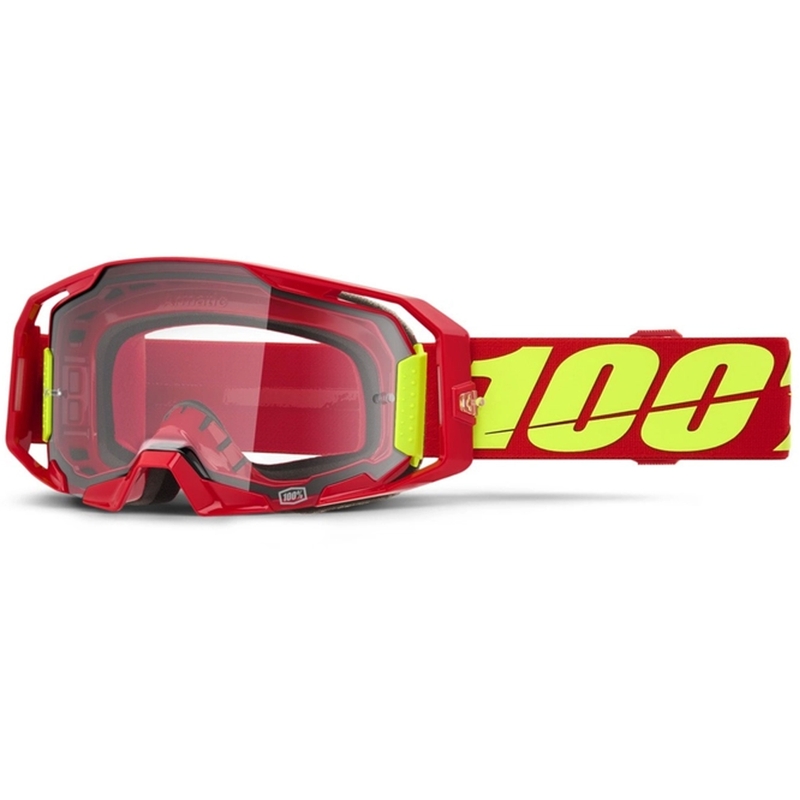 Motocross-lasit 100% ARmatic punainen kirkkaalla pleksillä 100% ARmatic punainen kirkas pleksi.