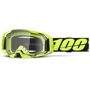 Motocross-lasit 100% ARmatic Neon Keltainen kirkkaalla pleksillä.