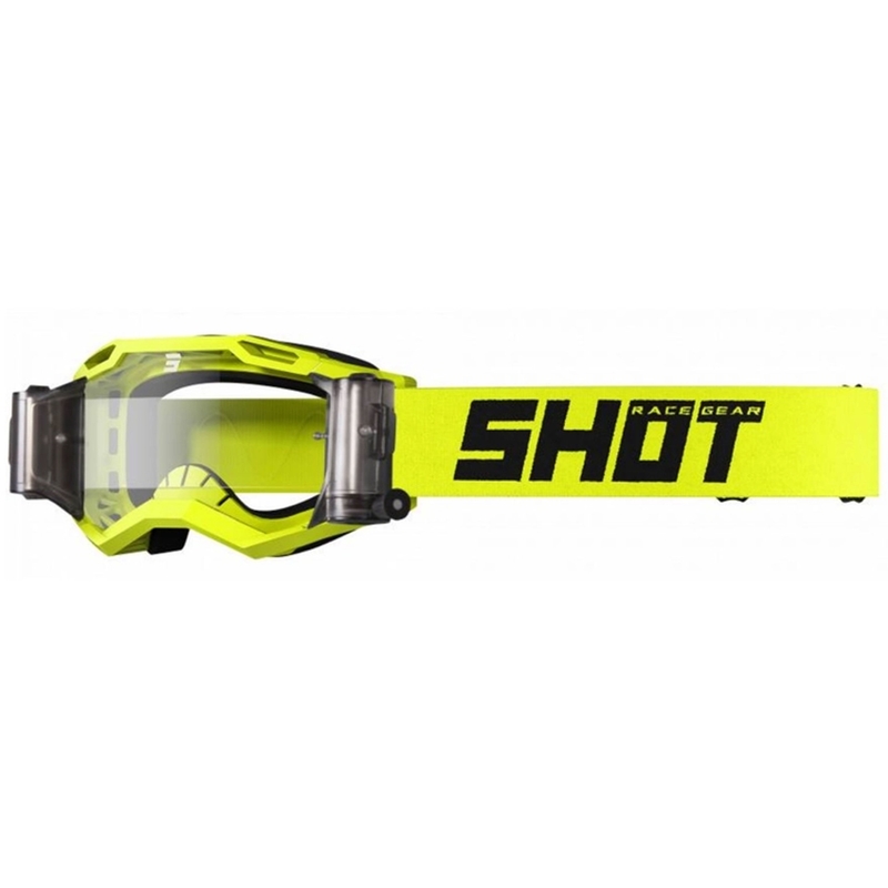 Motocross lasit Shot Assault 2.0 Solid Roll-Off fluo keltainen