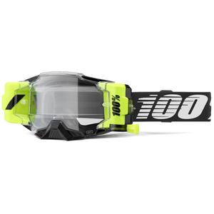 Motocross lasit 100% - USA Armega Forecast musta (kirkas lasi)