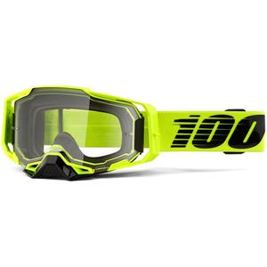 Motocross lasit 100% ARMEGA Nuclear Citrus keltainen (kirkas pleksi)