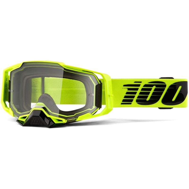 Motocross lasit 100% ARMEGA Nuclear Citrus keltainen (kirkas pleksi)