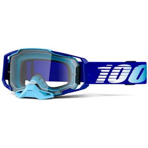Motocross lasit 100% ARMEGA Royal blue (kirkas pleksi)