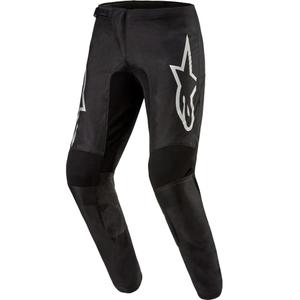 Alpinestars Fluid Graphite Motocross-housut musta ja hopea