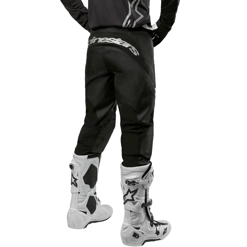 Alpinestars Fluid Graphite Motocross-housut musta ja hopea