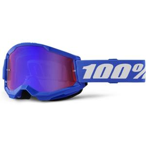 Lasten motocross lasit 100% STRATA 2 sininen punainen-sininen pleksi
