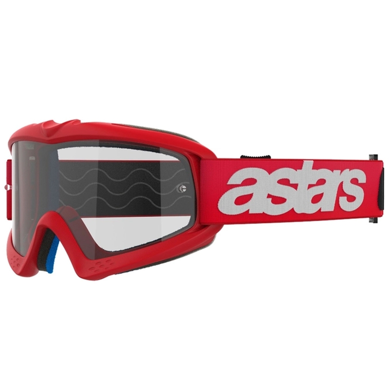 Alpinestars Vision Youth Blaze punainen lasten motocrosslasit kirkkaalla linssillä