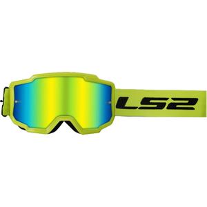 LS2 Charger H-V motocross-lasit keltaiset iridium plexi lasit