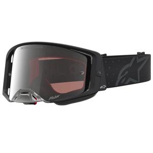 Alpinestars Supertech Cloak motocrossilasit mustat peilillisillä hopeapleksilasilla