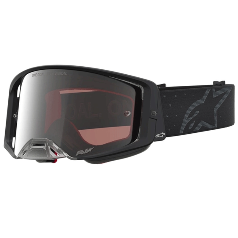Alpinestars Supertech Cloak motocrossilasit mustat peilillisillä hopeapleksilasilla